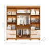 Guarda Roupa 4 Portas com Espelho Ceres Carvalho Grife Off White - 2