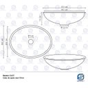 Ver imagem 3 de Cuba de Apoio Oval 37 cm (Vermelha)