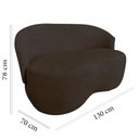 Ver imagem 7 de Namoradeira Decorativa Beatriz Orgânica Veludo Marrom