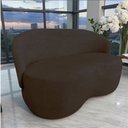 Ver mais imagens de Namoradeira Decorativa Beatriz Orgânica Veludo Marrom
