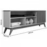 Rack para TV Até 50 Polegadas Malbec Wood 1 Porta Off White/Freijo - Giga Móveis - 3