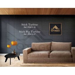 Lustre Pendente em Madeira - Stick Big Turbine - Marfim - 6