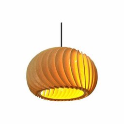 Lustre Pendente em Madeira - Stick Big Turbine - Marfim - 2