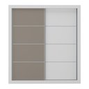 Ver imagem 2 de Guarda-roupas Casal 2 Portas de Correr 4 Gavetas Alasca Multimóveis Mp4263 Branco/lacca Fumê