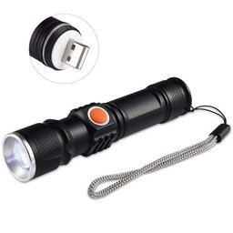 Mini Lanterna  Super Potente Led T6 Recarregável USB com Zoom - 2
