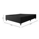 Ver imagem 3 de Base Box Casal Corino / Poliéster Preto 138x188x42
