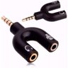 Adaptador P3 Macho X 2 P2 Femea para Headset Fone e Microfone Y - 1