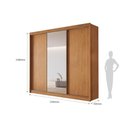 Ver imagem 4 de Guarda Roupa Casal 3 Portas Siena Cinamomo/Of Wie Conquista