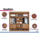 Ver imagem 3 de Guarda Roupa Casal 3 Portas Siena Cinamomo/Of Wie Conquista
