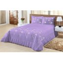 Ver imagem 1 de Cobre Leito Casal Padrão Lírio 03 Peças Colcha - Lilás