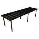 Ver imagem 1 de Kit Policarbonato Fume 4mm 7,00m X 2,00m - Perfis Naturais