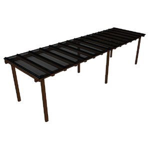 Kit Policarbonato Fume 4mm 7,00m X 2,00m - Perfis Naturais