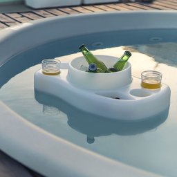 Aquabar Mesa Flutuante Usare Cooler Piscina Bóia Térmico Branco - 3