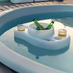 Aquabar Mesa Flutuante Usare Cooler Piscina Bóia Térmico Branco - 8