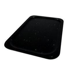 Tábua De Carne Gourmet Petisqueira Quartzo Artesanal Preta Stellar - 1