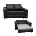 Ver imagem 2 de Sofá Cama Castor Casal Salerno Corano Preto 2 Lugares