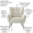Ver mais imagens de Poltrona Decorativa Malta Pes Ferro Linho Tcs 701 Moll