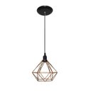 Ver imagem 1 de Luminária Pendente Aramado Modelo Diamante - Cobre