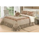 Ver imagem 1 de Kit Cobre Leito Casal King Amazonas 04 Peças Colcha - Avelã