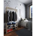 Ver imagem 3 de Arara 170cm Bermudas Moderno Guardar Roupa Estilo Industrial Technox