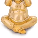 Ver imagem 2 de Enfeite Decorativo Macaco Não Ouço Cerâmica Dourado 12,5 Cm M02 - D’Rossi