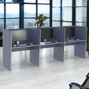 Ver imagem 3 de Guiche Office 3 Lugares Irlanda Azul