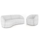 Ver imagem 1 de Sofá 3 Lugares Orgânico 288cm e Poltrona Zion M22 Boucle Branco - Mpozenato