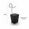 Suporte Papel Higiênico com Lixeira 7 L de Chão Arthi Preto - 2