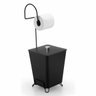 Suporte Papel Higiênico com Lixeira 7 L de Chão Arthi Preto - 1