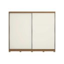 Ver imagem 4 de Guarda Roupa Casal 2 Portas de Correr e 4 Gavetas C/ Pés Cb03t583 Canela/off White - Kappesberg
