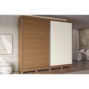 Ver imagem 1 de Guarda Roupa Casal 2 Portas de Correr e 4 Gavetas C/ Pés Cb03t583 Canela/off White - Kappesberg