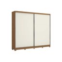 Ver imagem 2 de Guarda Roupa Casal 2 Portas de Correr e 4 Gavetas C/ Pés Cb03t583 Canela/off White - Kappesberg