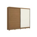 Ver imagem 3 de Guarda Roupa Casal 2 Portas de Correr e 4 Gavetas C/ Pés Cb03t583 Canela/off White - Kappesberg
