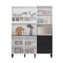 Ver imagem 2 de Kit Cozinha Compacta Mauí 160 Nicioli - Branco/preto