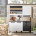 Ver imagem 1 de Kit Cozinha Compacta Mauí 160 Nicioli - Branco/preto
