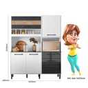 Ver imagem 3 de Kit Cozinha Compacta Mauí 160 Nicioli - Branco/preto