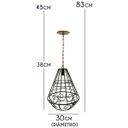 Ver imagem 2 de Pendente de Ferro Decorativo para Corredor e Balcão Área Gourmet Retrô