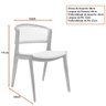Cadeira para Mesa de Jantar Cyndi 53cm Madeira Maciça |courino Factor Off White - Sallar Home - 3