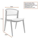 Ver imagem 3 de Cadeira para Mesa de Jantar Cyndi 53cm Madeira Maciça |courino Factor Off White - Sallar Home