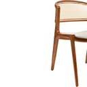 Ver imagem 4 de Cadeira para Mesa de Jantar Cyndi 53cm Madeira Maciça |courino Factor Off White - Sallar Home