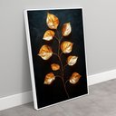 Ver imagem 2 de Quadro Decorativo Folhas Douradas Fundo Black Sala Quarto Casa Escritório