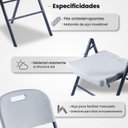 Ver imagem 4 de Cadeira Dobrável Camping com Estrutura em Aço Resistente Loomber