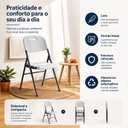 Ver imagem 7 de Cadeira Dobrável Camping com Estrutura em Aço Resistente Loomber
