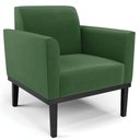Ver imagem 6 de Sofá Namoradeira e 1 Poltrona Base Madeira Preto Maressa Suede Verde - Ibiza