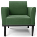 Ver mais imagens de Sofá Namoradeira e 1 Poltrona Base Madeira Preto Maressa Suede Verde - Ibiza