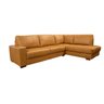 Sofá de Couro Canto Marrocos 3 Lugares - Chaise Direita - Caramelo - 1