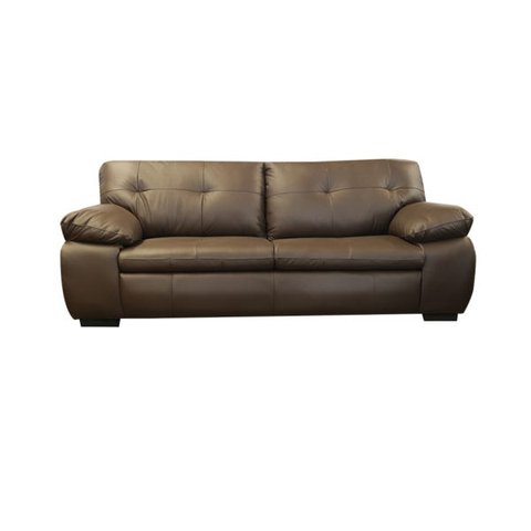 Sofá de Couro Marselha 3 Lugares - Marrom