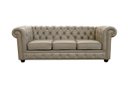 Ver imagem 1 de Sofá Chesterfield de Couro 3 Lugares - Avelã