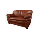 Ver imagem 2 de Sofá de Couro Gana 2 Lugares - Conhaque com Brilho
