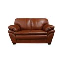 Ver imagem 1 de Sofá de Couro Gana 2 Lugares - Conhaque com Brilho